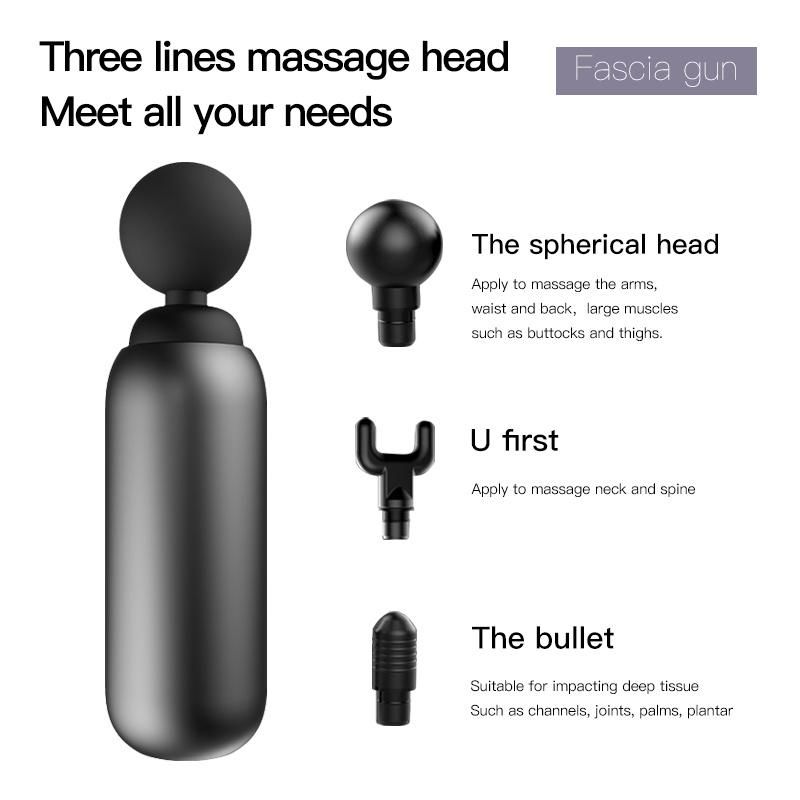 Wireless Cheap Massage Gun Fascia Massager Percussion Muscle Gun Deep Tissue Muscle Message Gun 4 Heads