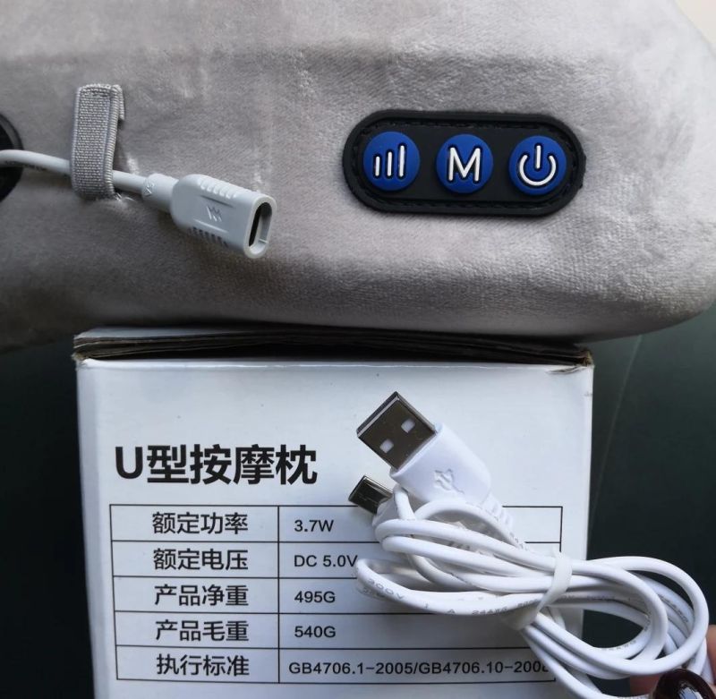 Wireless Car Kneading Shiatsu Neck Massage Pillow U Shaped USB Charging Portable Traveling Neck Pillow Massager