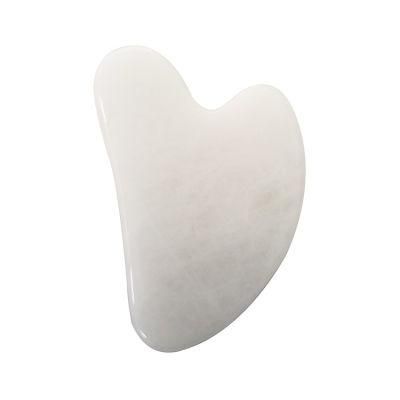 2020 Hot Sale Gua Sha Guasha Board White Jade Stone Scraping Massage Tool Gua Sha Board