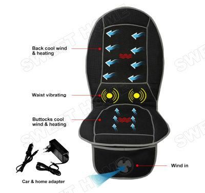 Electric Cool-Heating-Vibrating Massage Mattress Back Shiatsu Car Seat Massage Cushion