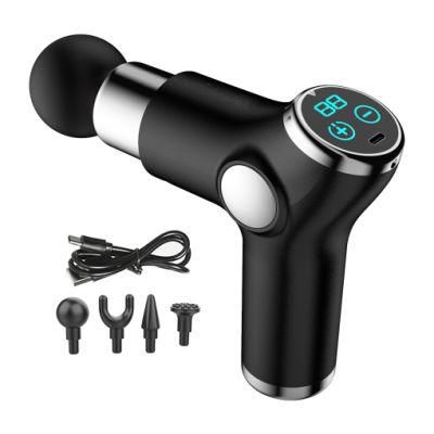 Muscle Massage Gun 32 Speeds Mini LCD Facial Gun Deep Tissue Percussion for Pain Relief Back Full Body Relaxation Fitness Fascia Massage