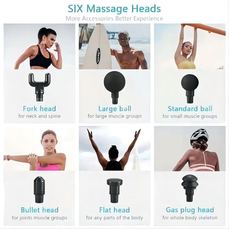 Portable Handheld Fascial Massage Gun, Deep Tissue Percussion Muscle Massager for Pain Relief