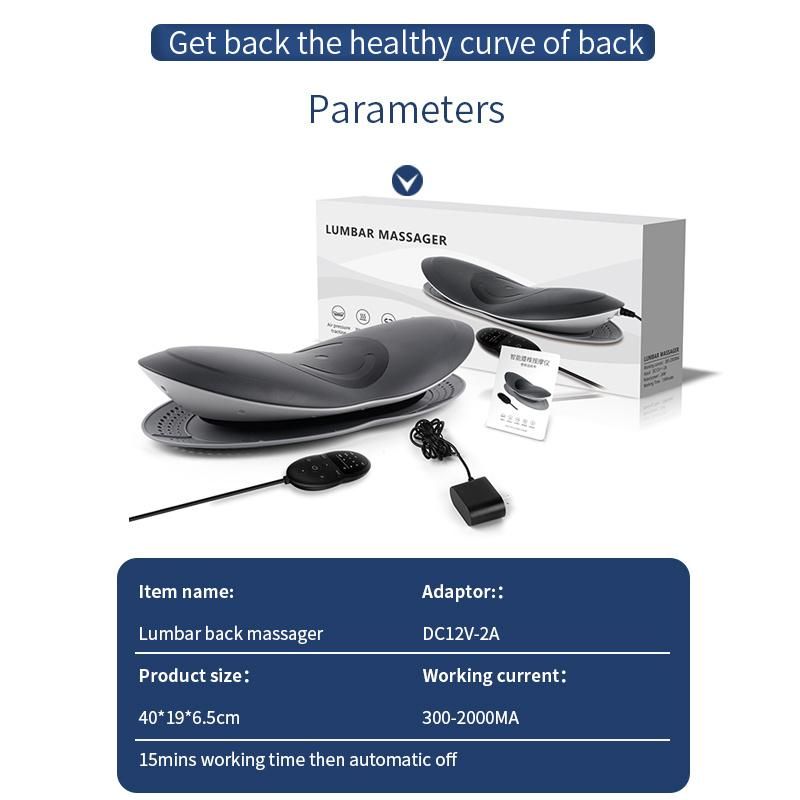 Massage Lumbar Vibration Heat Air Traction Massage Lower Back Lumbar Massager Traction Device