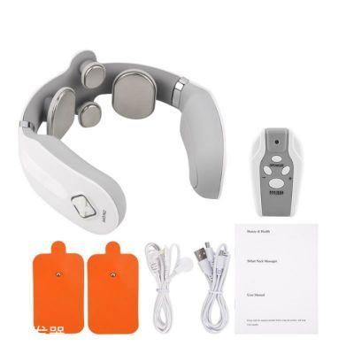 Hot Sale Cervical Tens 4 Heads Smart Foldable Intelligent Neck Massager with CE Approval