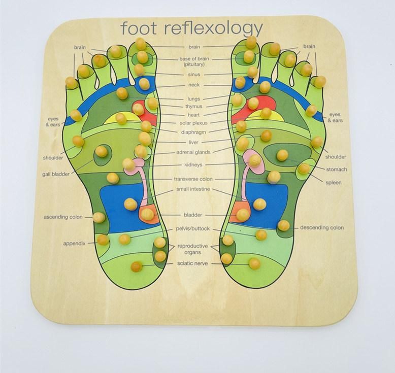 Wooden Foot Reflexology Massager Acupressure Foot Massager Reflexology Foot Mat