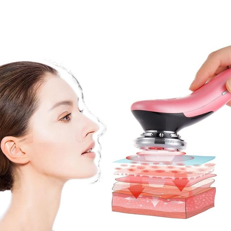5 Modes Hot Cold Face Massager EMS Face Lifting Machine Skin Rejuvenation Skin Brighten Moisturizing Anti Wrinkle Pore Cleaner
