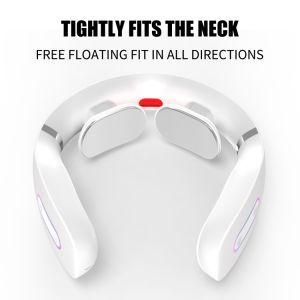 Free Floating for All Directions Small Neck Massager Device with Infra-Red Heating