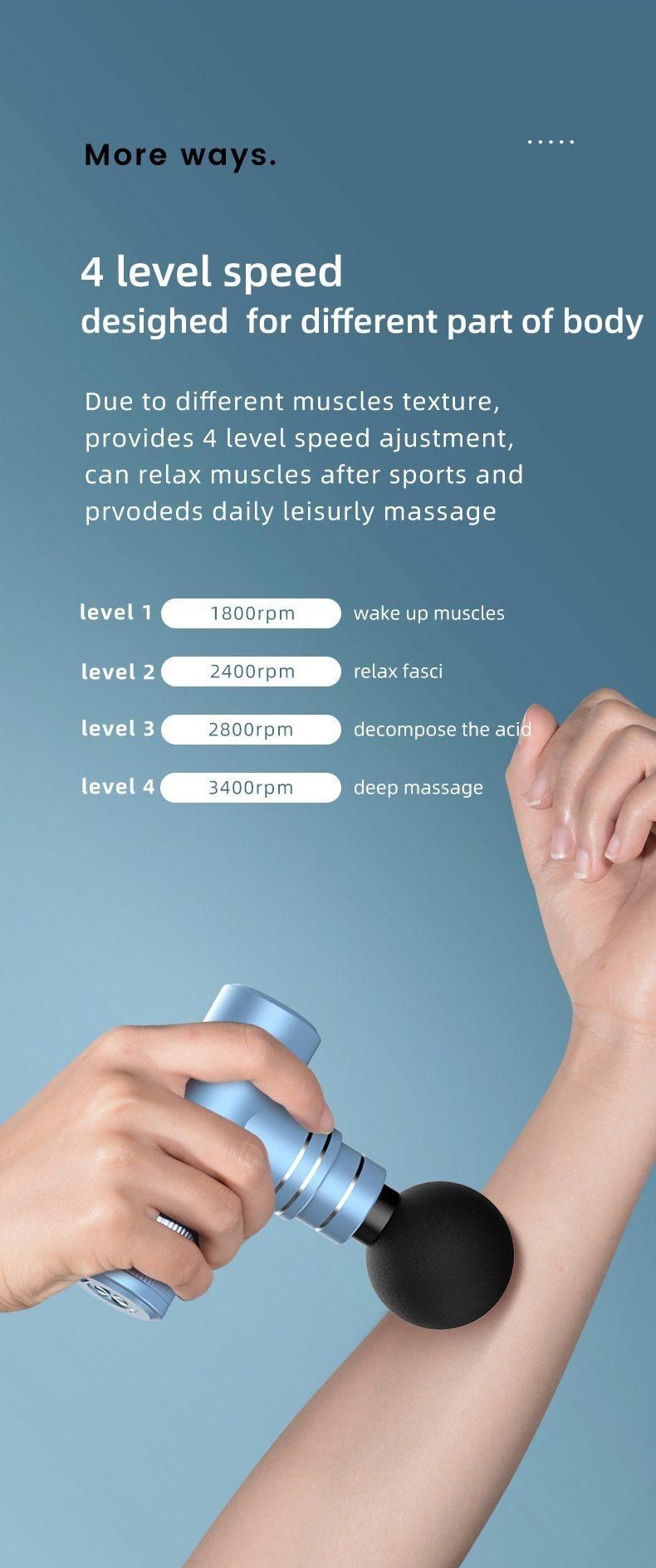 Deep Muscle Relax Massager Mini Portable Electric Fascia Gun