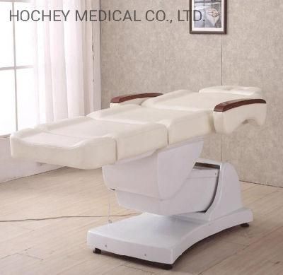 Hochey Medical Foot Leg Armrest Height Adjustable Electric Facial Beauty Salon Facial Bed Massage Table Bed for Sale