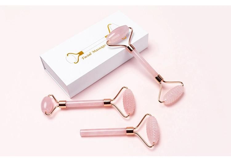 Best High Quality Private Label Facial Anti Aging Rose Quartz Pink Massage Jade Roller