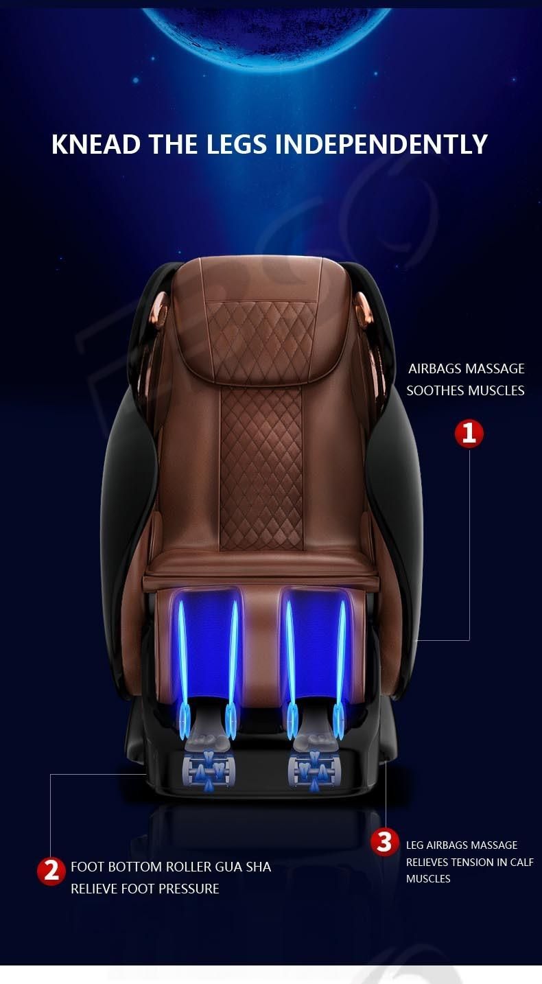 2022 Hot Sale Zero Gravity Full Body Shiatsu Rolling Heating Back Massage Chair