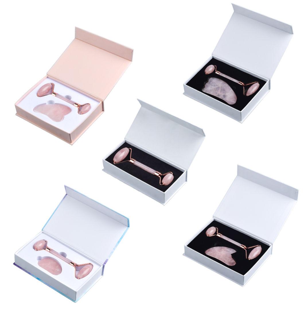 Wholesale Natural Pink Rose Quartz Jade Gua Sha Stone Mushroom Shape Guasha Facial Massage Tools