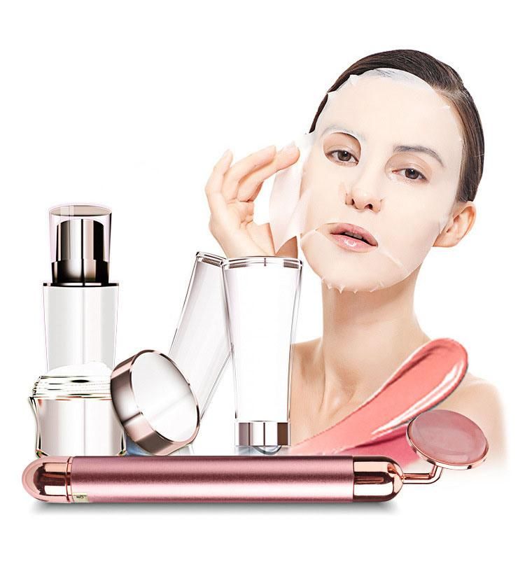 Round Head Electric Massager Rose Quartz Roller Jade Roller for Face