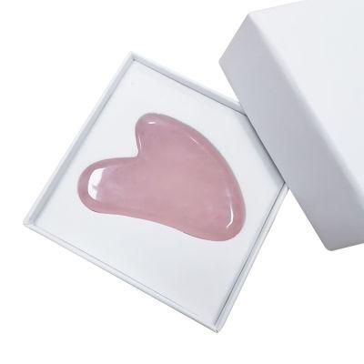 Gua Sha Custom Logo Massager Body Facial Tool Rose Quartz Guasha Jade Roller Stone Gua Sha Set