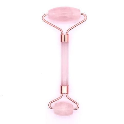 High Quality Rose Quartz Jade Handheld Facial Massager Face Massage Roller