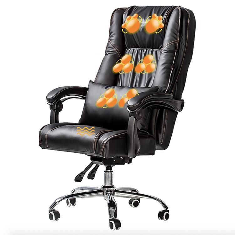 Electric Luxury Executive Heated Swivel Office Massage Chair 3D Body Shiatsu Vibration and Heating Chair Massage