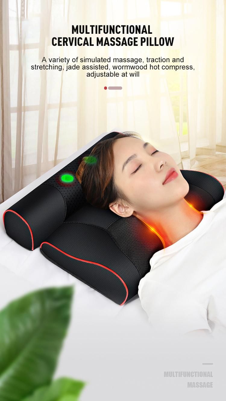 2021 Newest Design Airbag Jade Therapy Massage Pillow for Neck Shoulder Back Waist and Legs