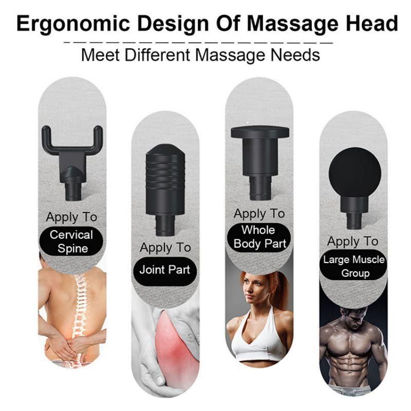 Brushless Motor Lithium Battery Massage Gun Full Body Relaxation Machine with LED Touch Screen