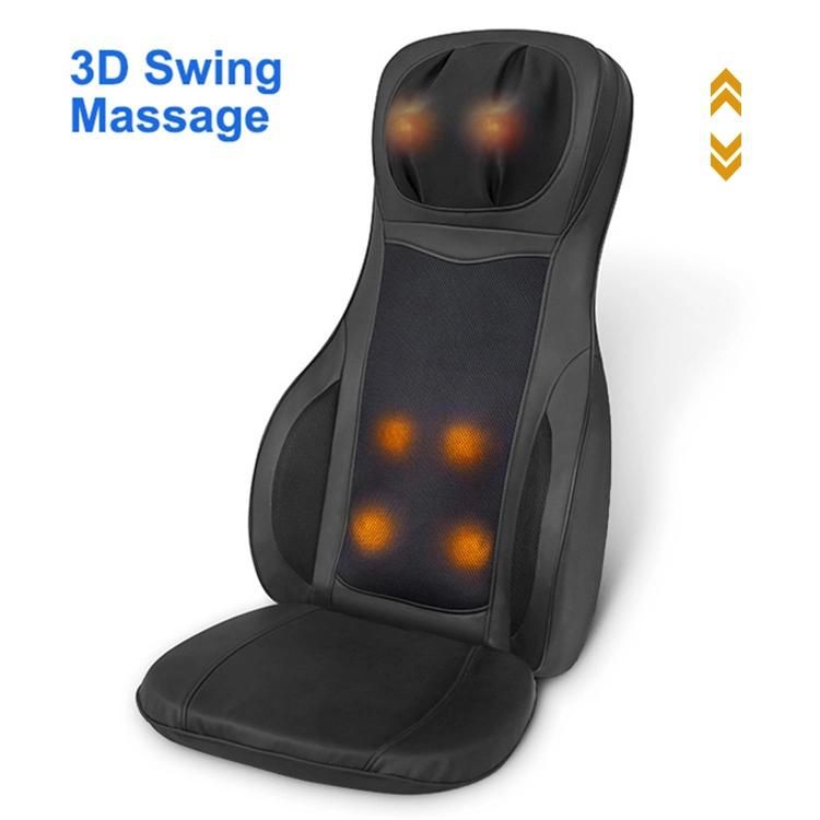 New Arrival 3D Swing Adjustable Neck Rollers Shiatsu Electric Back Massage Mat for Car and Home