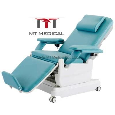 Mt Medical Luxury Electric Blood Donation Chair Hospital Dialysis Room Used Chair Electric and Manual Infusion Chair