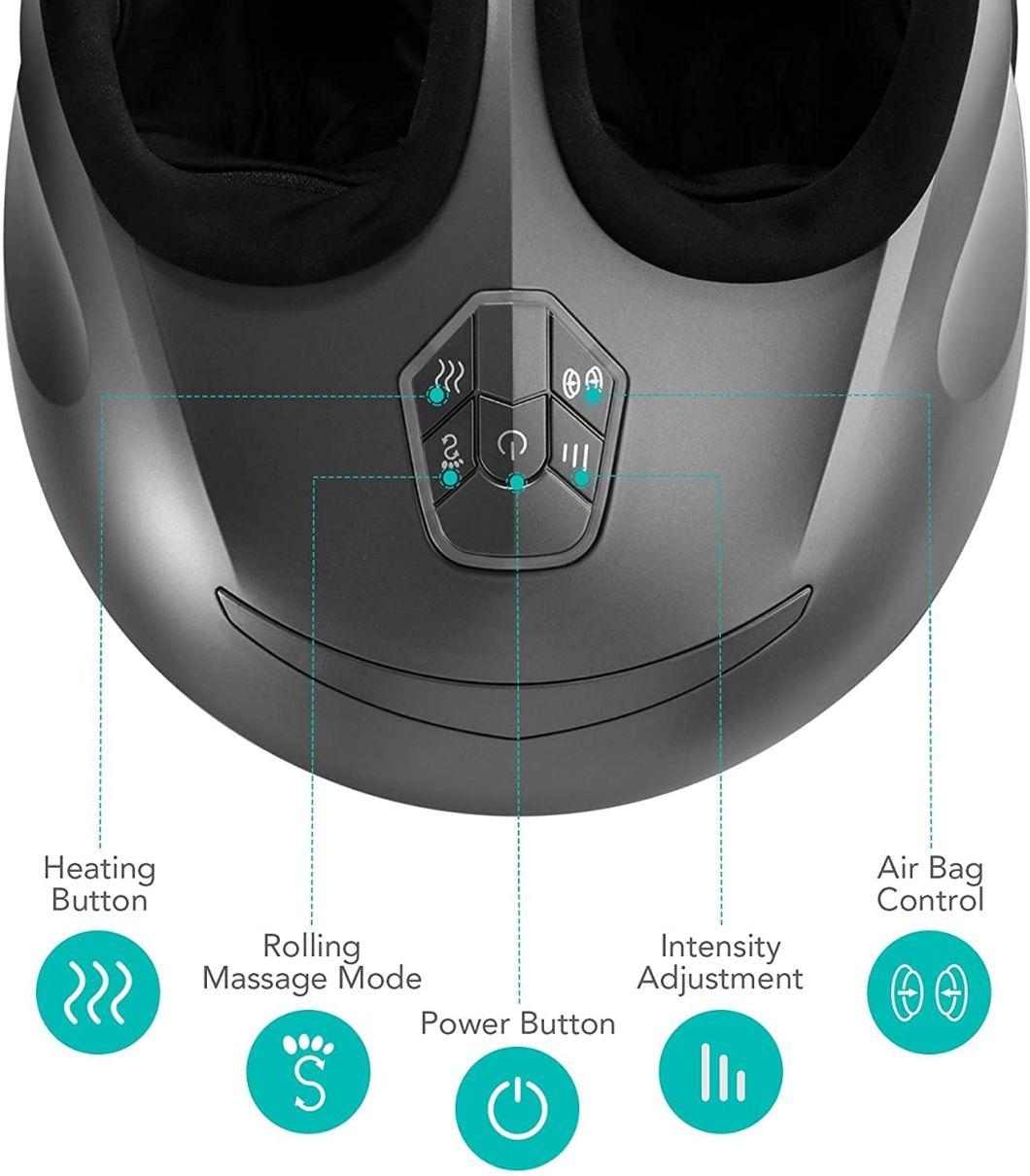 Shiatsu Foot Massager Machine with Heat - Feet Massager for Plantar Fasciitis, Neuropathy Pain Relief and Blood Circulation