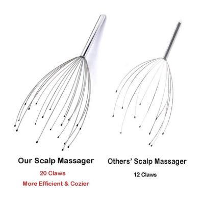 Head Massager Spider with 20 Wires Metal Handle Head Massager