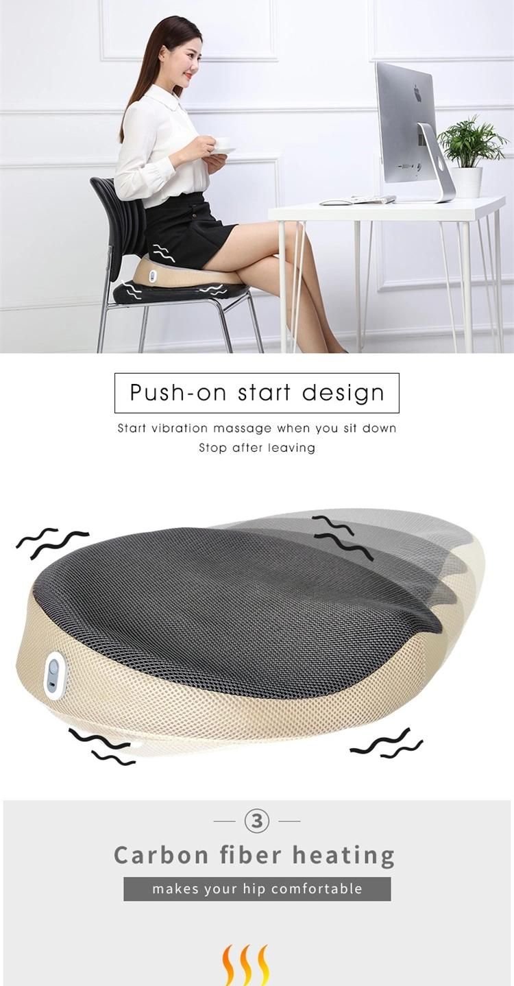 Amazon Vibration Massager Electric Cushion with Heating Butt Massage Pillow