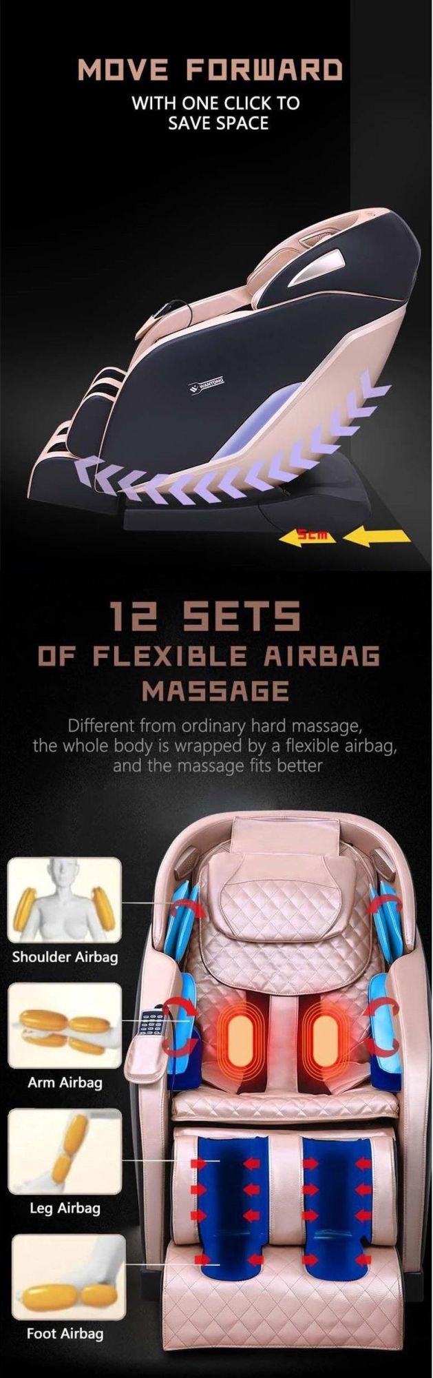 Amazon Wholesale New Portable Cheap Luxury Healthcare Shiatsu Vending 4D Zero Gravity Massager