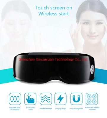 New Arrival Eye Massage Machine Relaxer Air Pressure Vibration Digital Massager for Eye Relief Heat Compress Eye Care Mask with Music