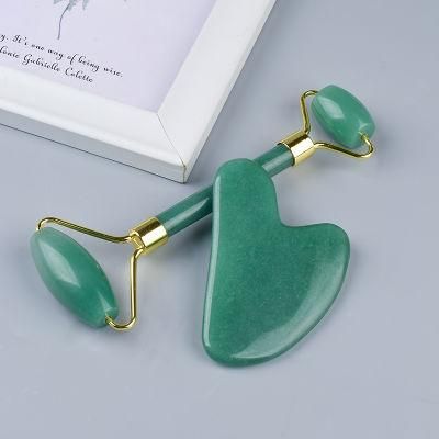 Rose Quartz Jade Roller Guasha with Box Jade Roller Chinese Gua Sha Board Body Facial Massage