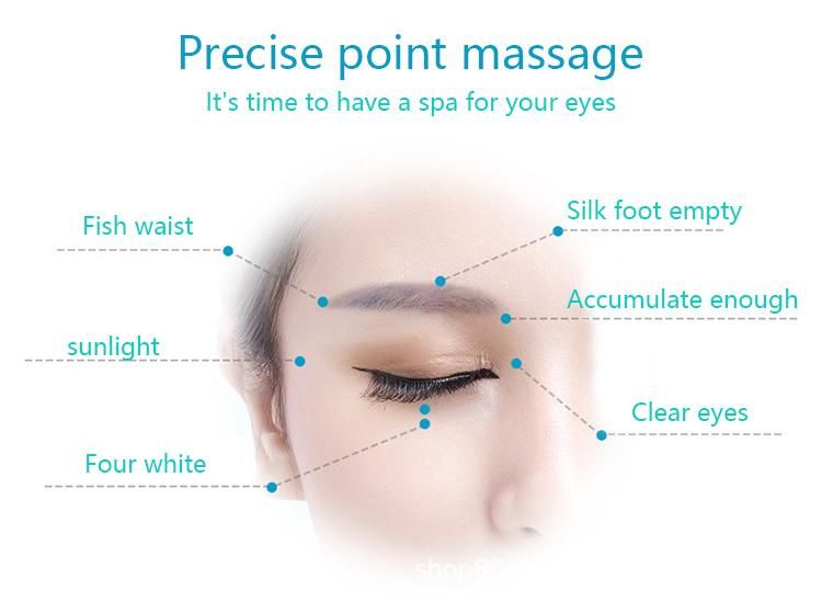 New Arrival Eye Massage Machine Relaxer Air Pressure Vibration Digital Massager for Eye Relief Heat Compress Eye Care Mask with Music