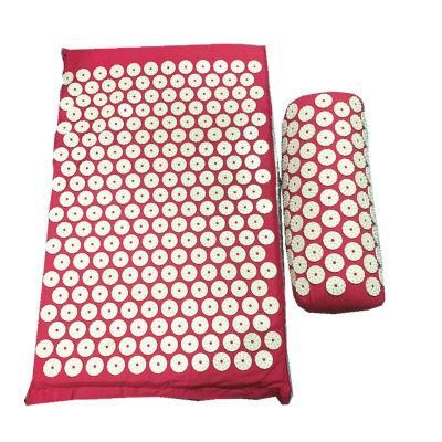 Topko Eco Friendly Natural Linen Acupuncture Mat Gift Back Neck Pain Massage Acupressure Mat and Pillow Set