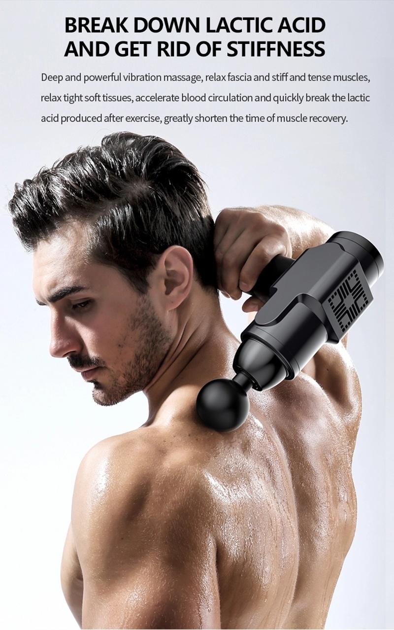 Km Handheld Muscle Massage Gun Fitness Sports Full Body Relax Recovery Cordless Vibration Massager Pistolet Pistola De Masaje