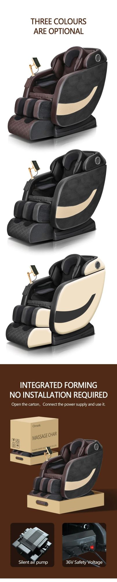 OEM/ODM Cheap Electric Multi-Functional Full Body Massage Chair Manufacturer at Shopping Mall