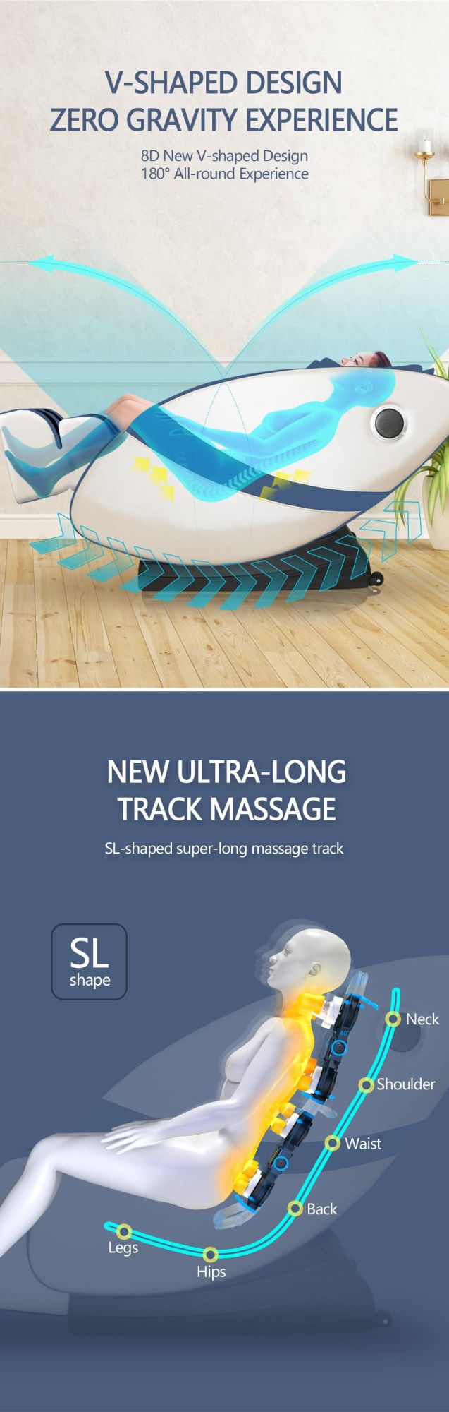 2020 Professional Zero Gravity Shiatsu Full Body Air Pressure Massage Chair at Low Price