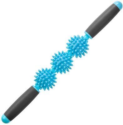 OEM Muscle Relaxation Massage Stick Spiky Ball Exercise Yoga Fitness Roller Stick, Body Massage Bar Muscle Roller Stick