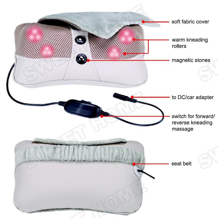 Car and Home Electric Head Shiatsu Neck Pillow Massage