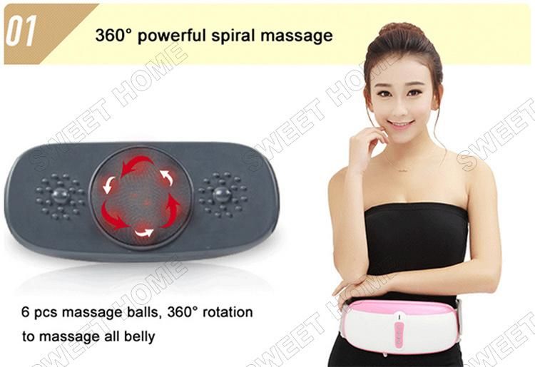 Electric Vibrating Kneading Shiatsu and Infrared Heat Belly Fat Burner Slimming Belt Body Massage Machine