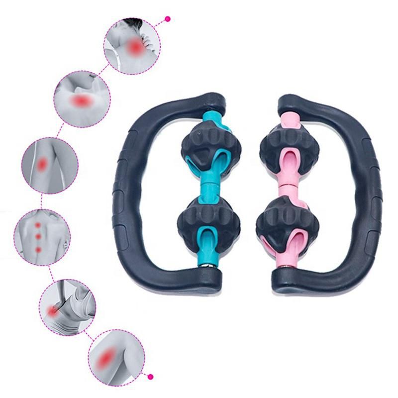 1PCS Handle Trigger Point Massage Roller for Arm Leg Neck Muscle Tissue for Fitness Gym Yoga Pilates Sport Wyz15551