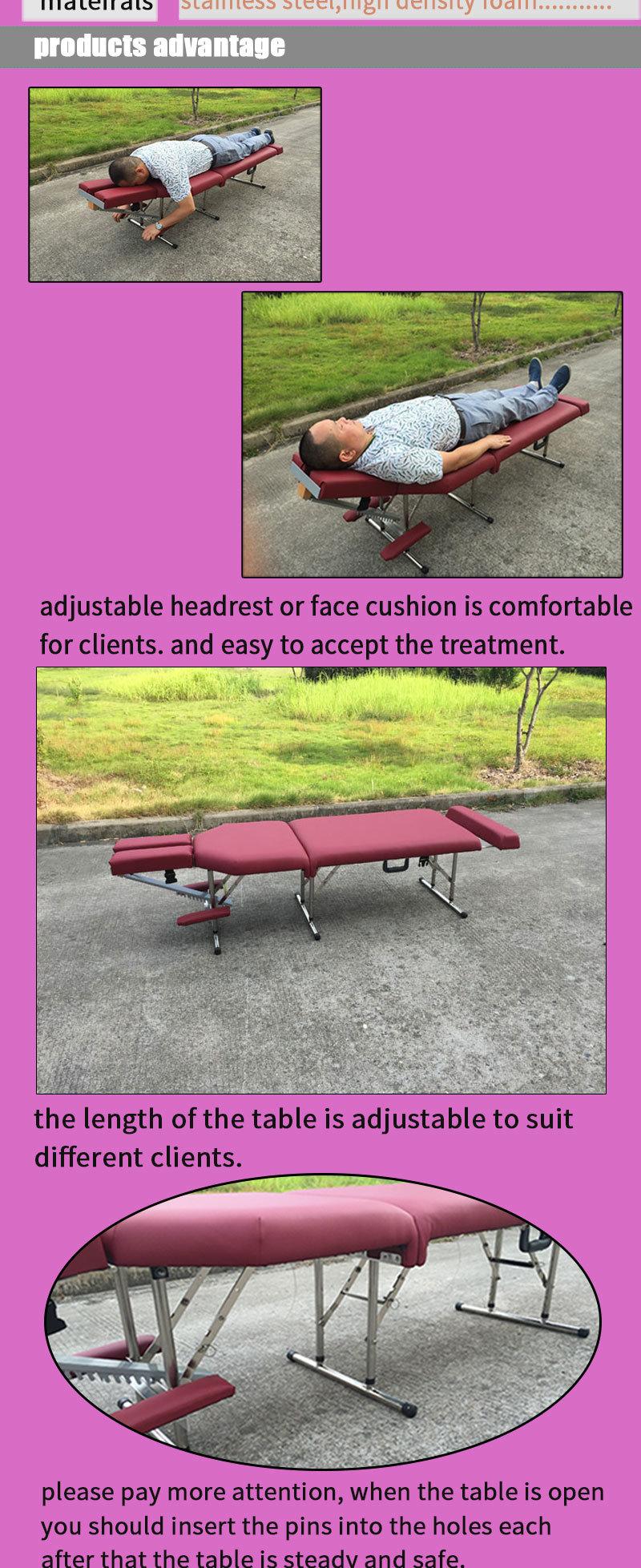 Stainless Steel Portable Chiropractic Table Tuina Table Massage Table Mtl-010
