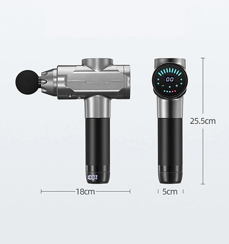 Custom Private Model 30 Speeds Massage Gun Dropshipping with LCD LED Touch Screen Full Body