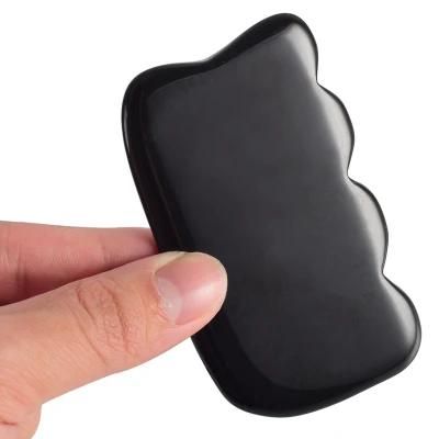 Hot Selling Black Obsidian Jade Stone Gua Sha Board Guasha Scraping Massage Tool