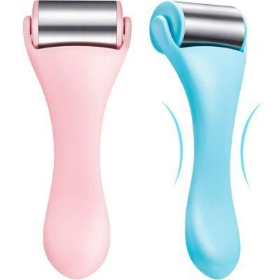 Face Ice Roller Pink Cold Roller for Women Anti Wrinkle Stainless Steel Face Massager