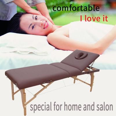 Portable Wooden Massage Table with Adjustable Backrest (MT-009-2)