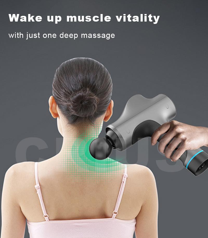 20 Speed Cordless Handheld Vibration Body Massager Muscle Massage Gun