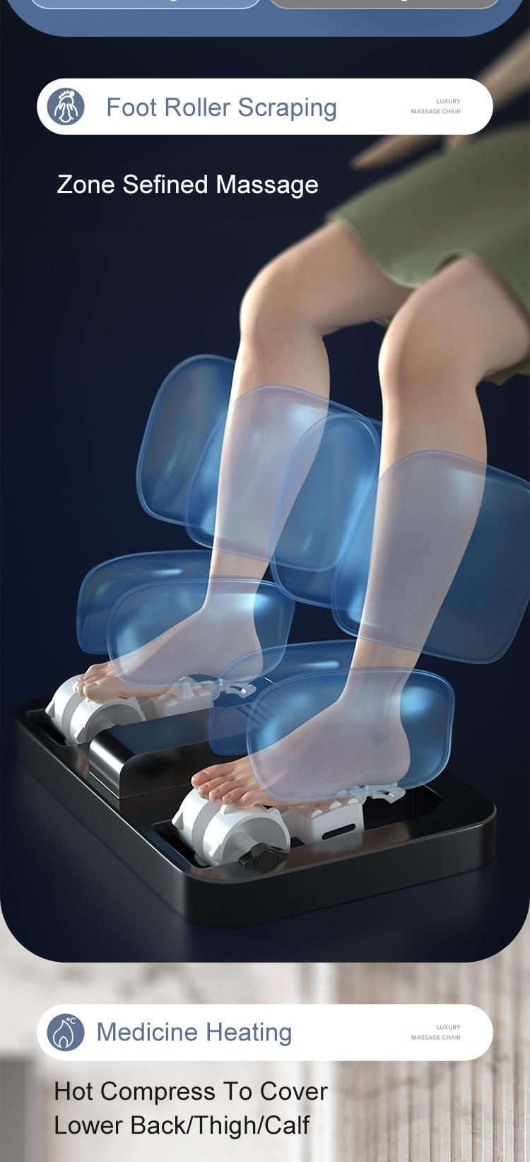 Jare 886A New Massage Chair Buttocks Vibrator Zero Gravity Recliner Chair Wholesale Price 4D Full Body Massage Chair