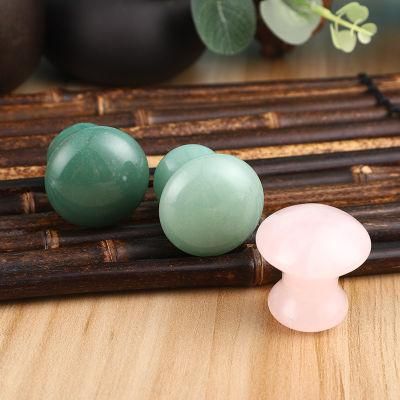 Colorful Mushroom Gua Sha Massager Rose Quartz Guasha Tool Jade Scraping Massage Tool