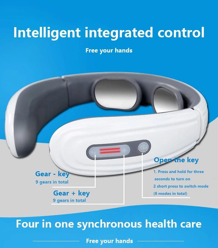 Powerful Wireless Mini Electric Neck Massage Intelligent Remote Control Heating Smart Neck Massager