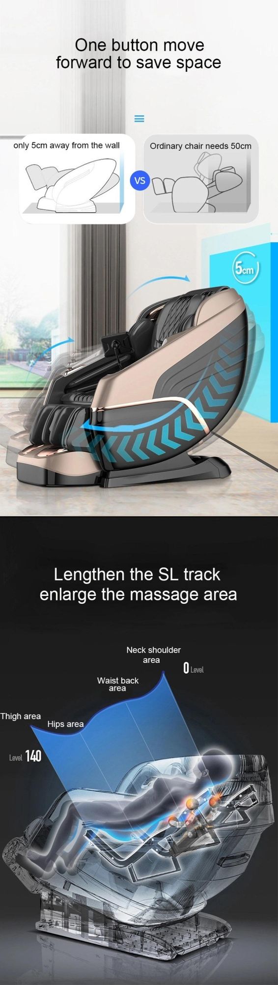 Sauron 888 Zero Gravity Electronic Massage Chair Full Body Massager