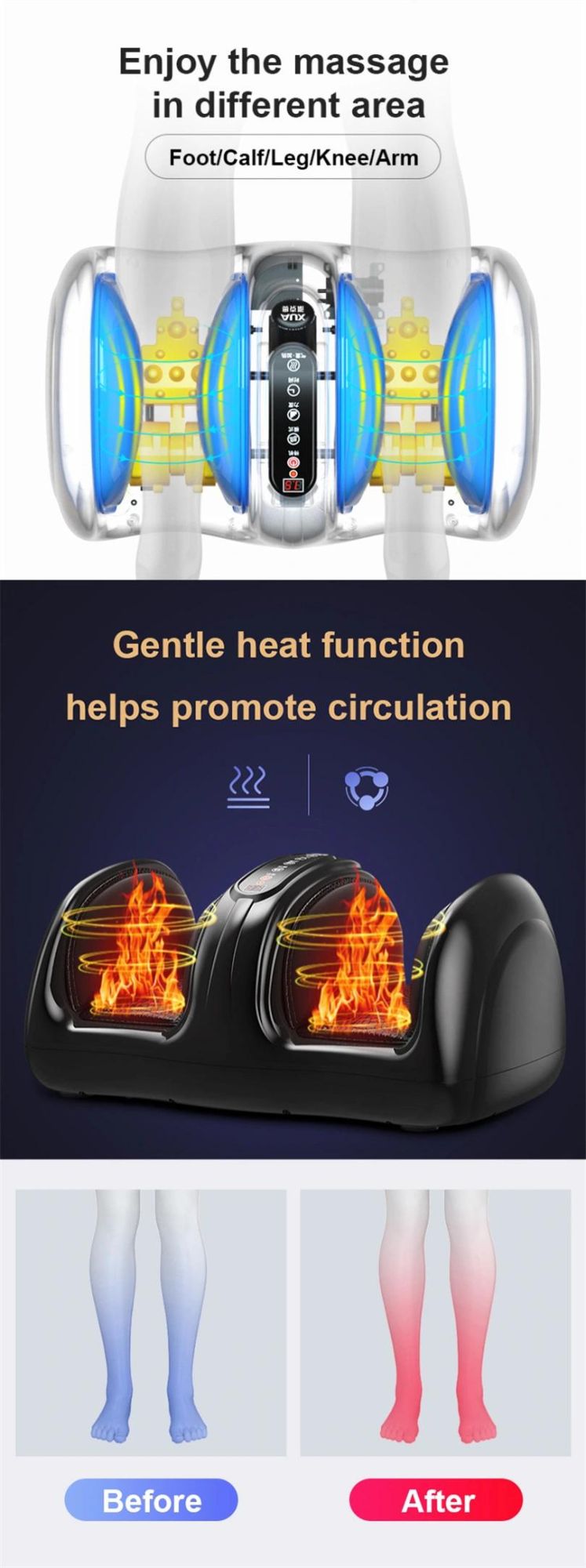 Fitness Equipment 2022 Foot Electric Stimulation Foot Massage Equipment Vibrating Blood Circulation Foot Massager